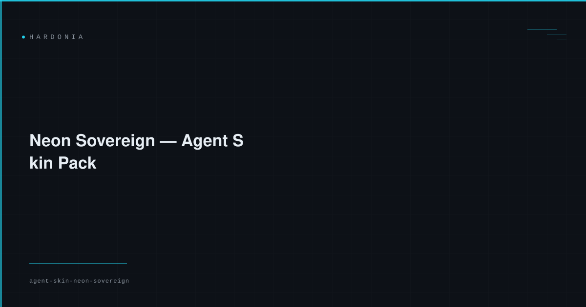 Neon Sovereign — Agent Skin Pack