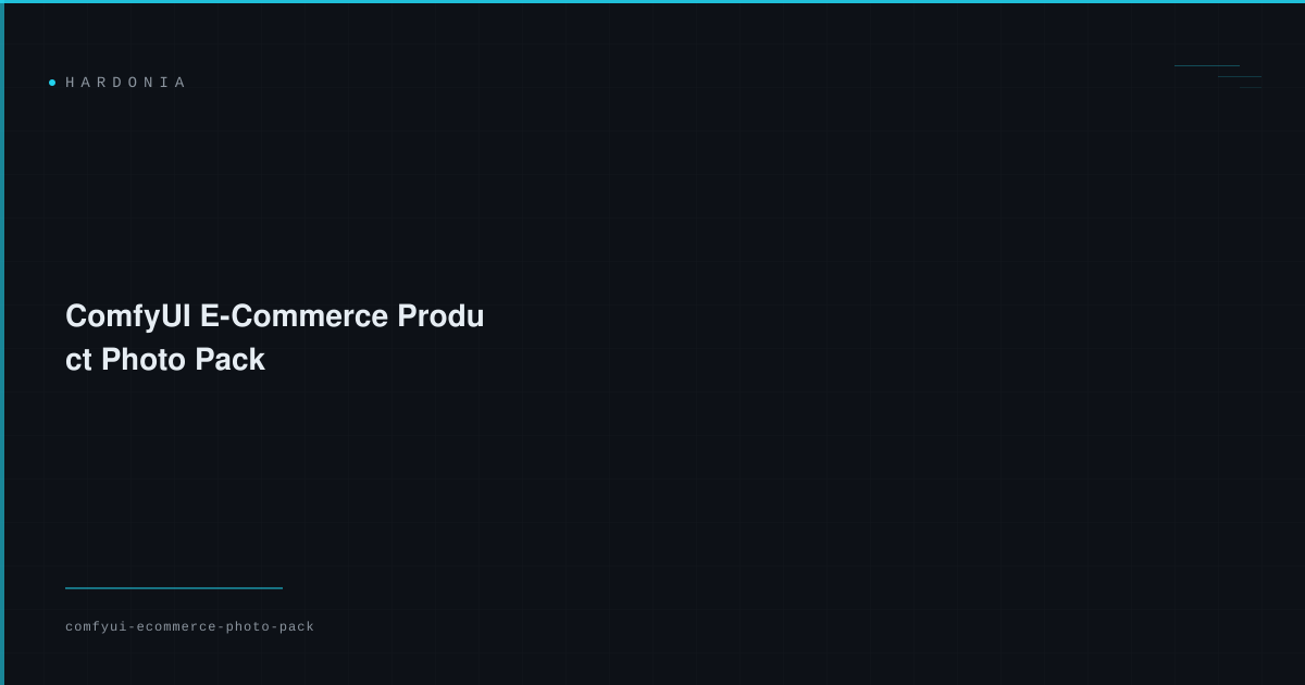 ComfyUI E-Commerce Product Photo Pack