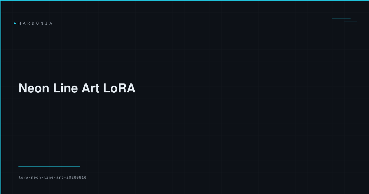 Neon Line Art LoRA