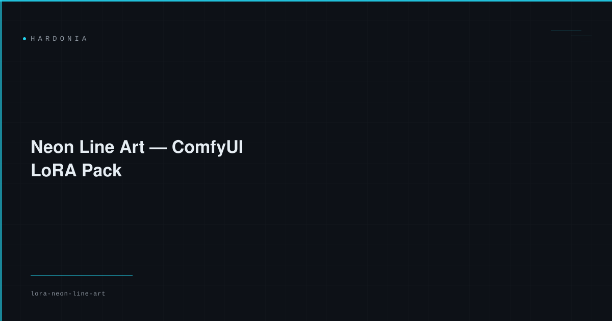 Neon Line Art — ComfyUI LoRA Pack